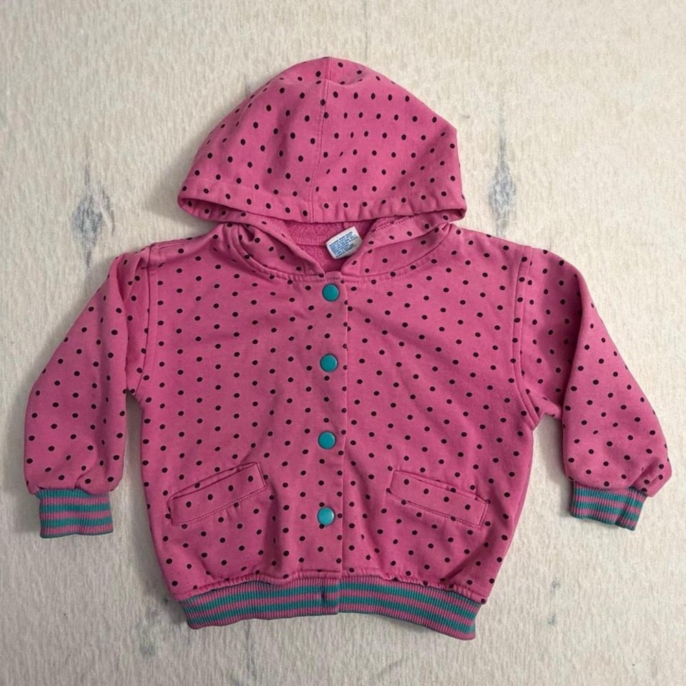 Cheetah Girls 3T Pink Polka Dot‎ Hooded Sweatshirt Jacket Retro Cute